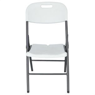 Well home - silla catering de estructura metálica acabado blanco, 45x53x87 cm