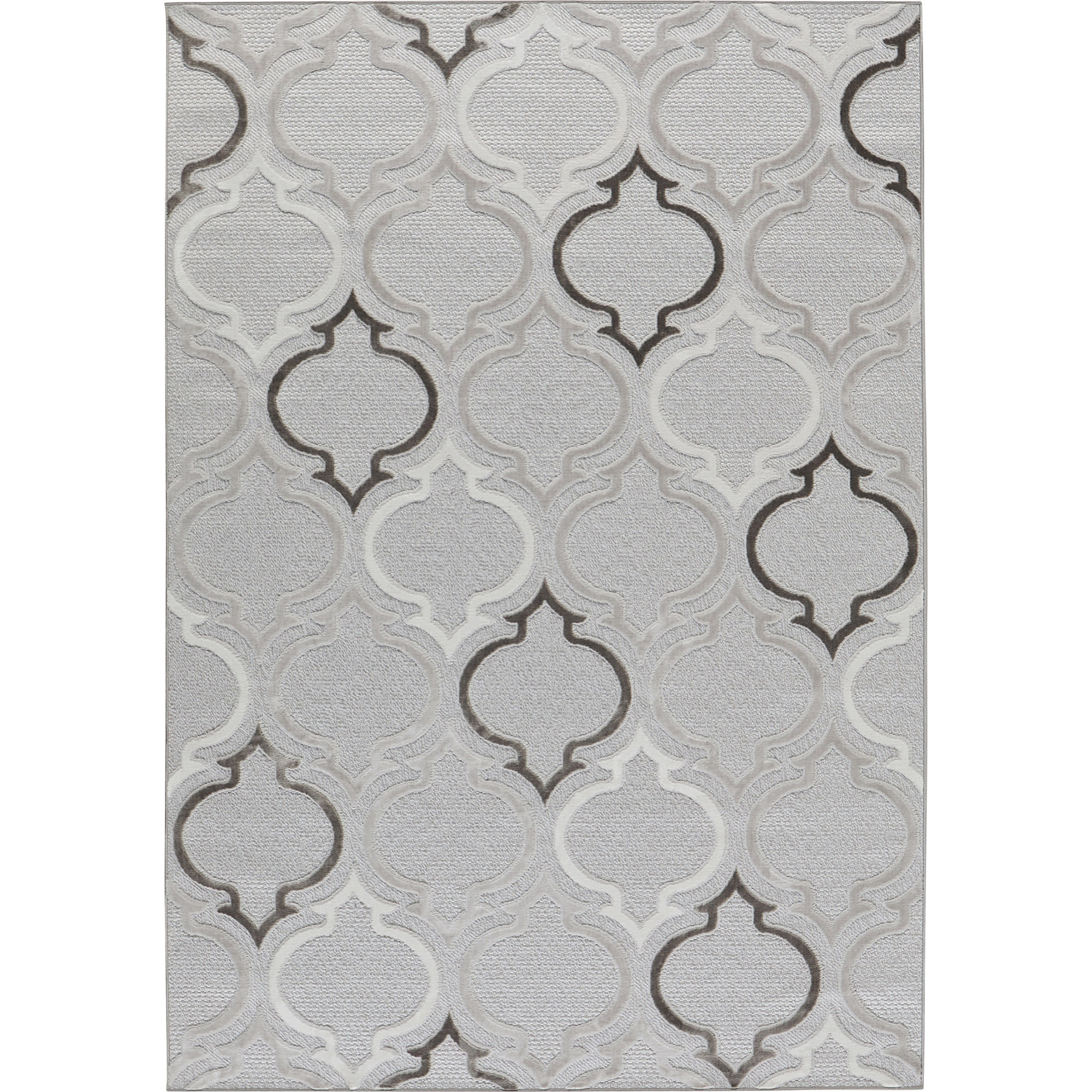 Tapis Loopin 329 gris - Motif en relief - Indoor & Outdoor