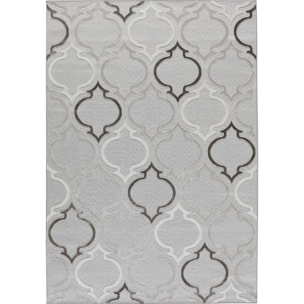 Tapis Loopin 329 gris - Motif en relief - Indoor & Outdoor