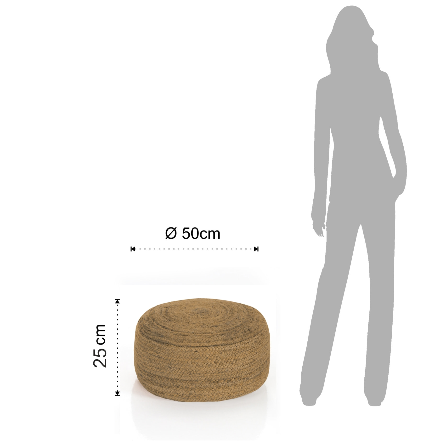 Pouf Tomasucci JUTA, 50 × 50 × 25 cm