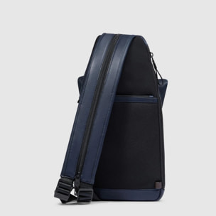 Piquadro Monospalla in pelle porta iPad®mini con portabilità a zaino, schermato con protezione RFID