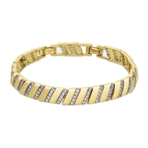 Pulsera con Circonita Brillante acabado oro 18k
