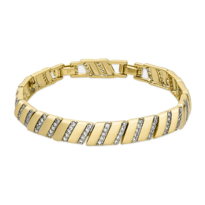 Pulsera con Circonita Brillante acabado oro 18k
