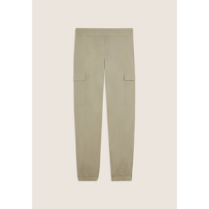 Pantaloni Cargo in Popeline elasticizzato