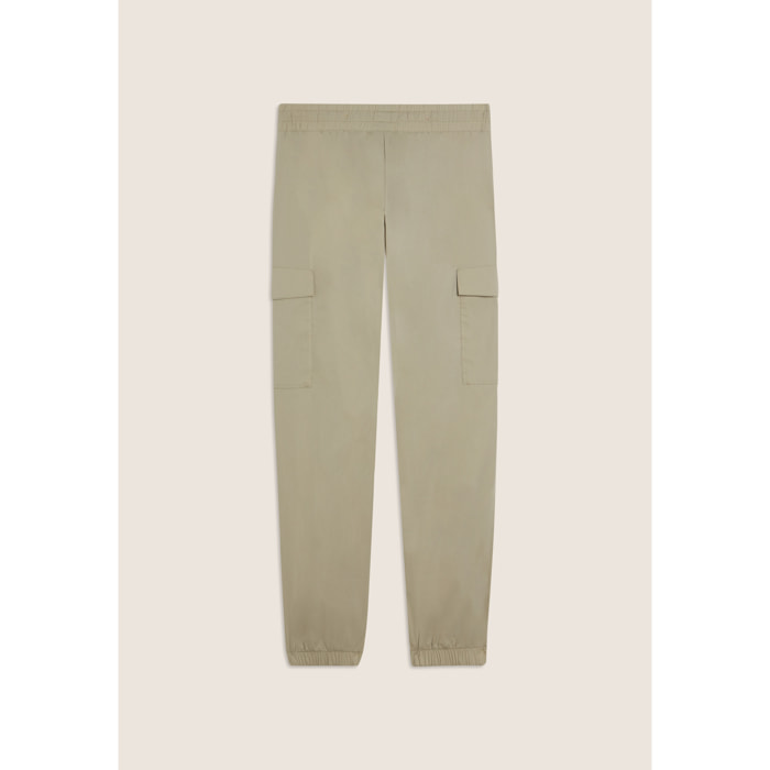 Pantaloni Cargo in Popeline elasticizzato