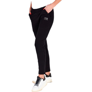 Pantalón recto de mujer en felpa Basic