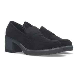 Mocasines Lisos de Tacon Medio para Mujer
