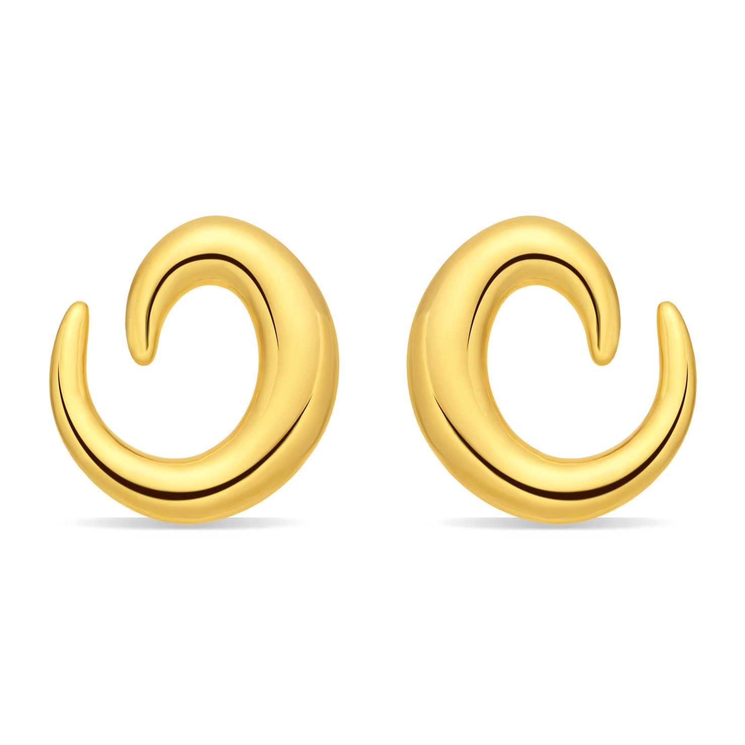 Pendientes Lesma acabado oro amarillo 18k