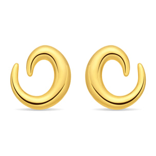 Pendientes Lesma acabado oro amarillo 18k