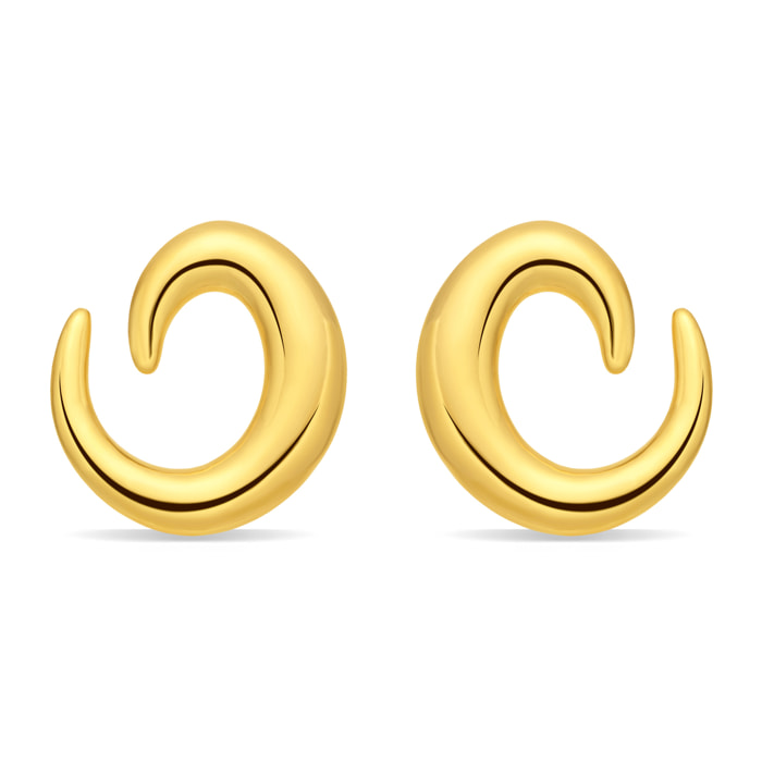 Pendientes Lesma acabado oro amarillo 18k