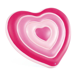 Intex Materassino Mare Gonfiabile Cuore, PVC, Rosa, 155x135x25 cm