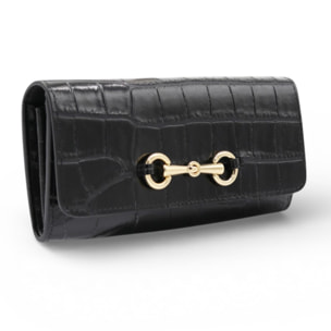 Cartera Cheval Firenze Grant Croc Negro