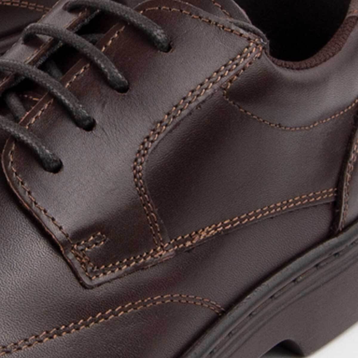 Zapato Oxford De Piel - Marron