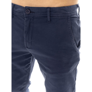 Pantalón chino de hombre Leone Easy de sarga con trabillas