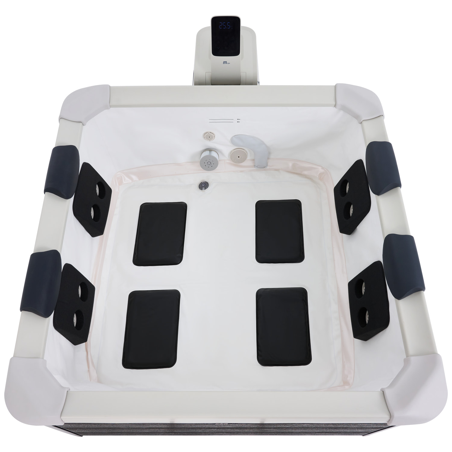 MSPA - Spa rigide connecté carré 160cm OSLO - 6 places + lot de 8 filtres