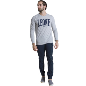 Camiseta de hombre Leone Basic de algodón de manga larga