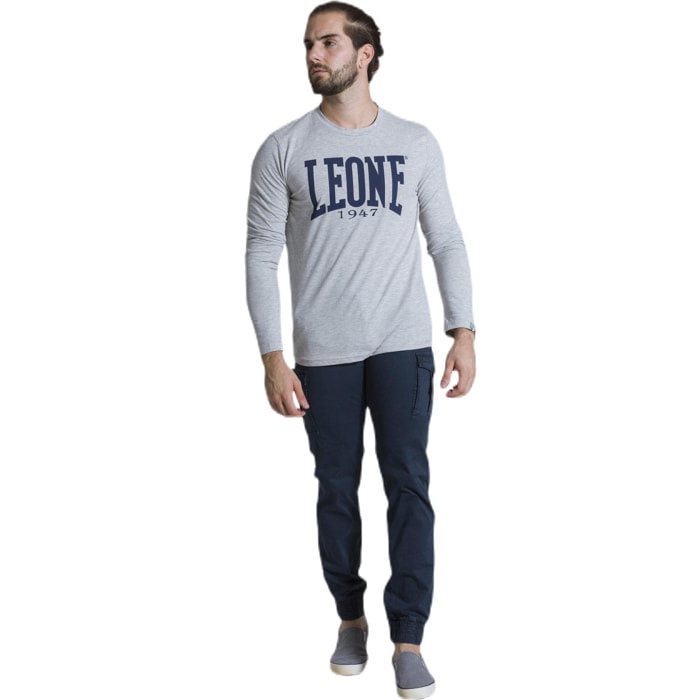 Camiseta de hombre Leone Basic de algodón de manga larga