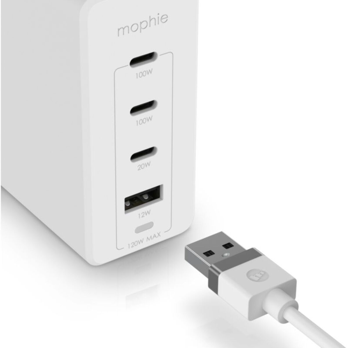 Chargeur secteur MOPHIE 120W GaN 4 en 1 Blanc