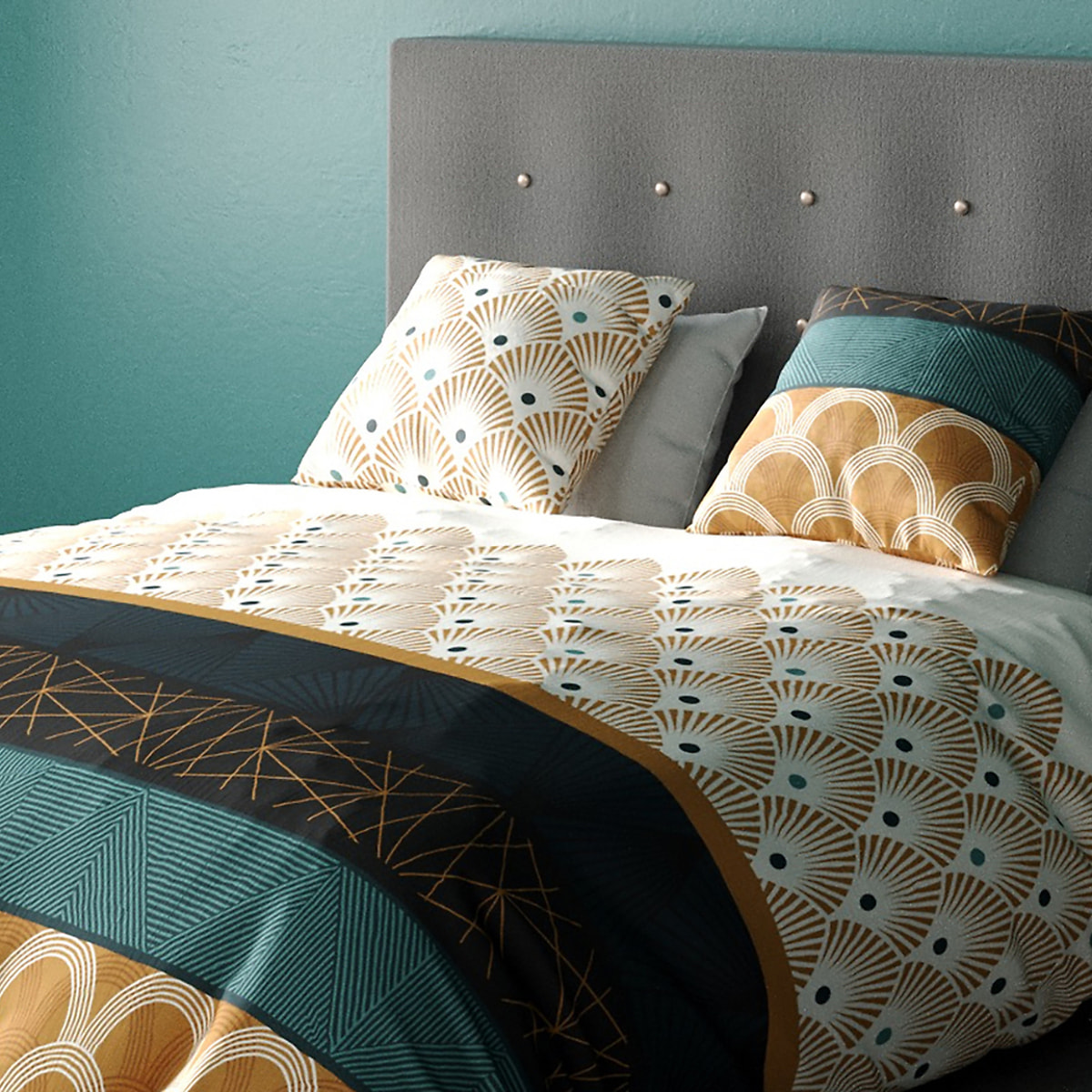 Parure Housse de Couette 3pcs  100% coton 57fils Banguii