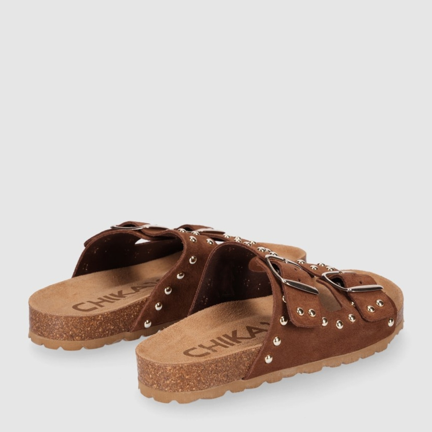 Sandalias de Serraje - Nogal - Tacón:
