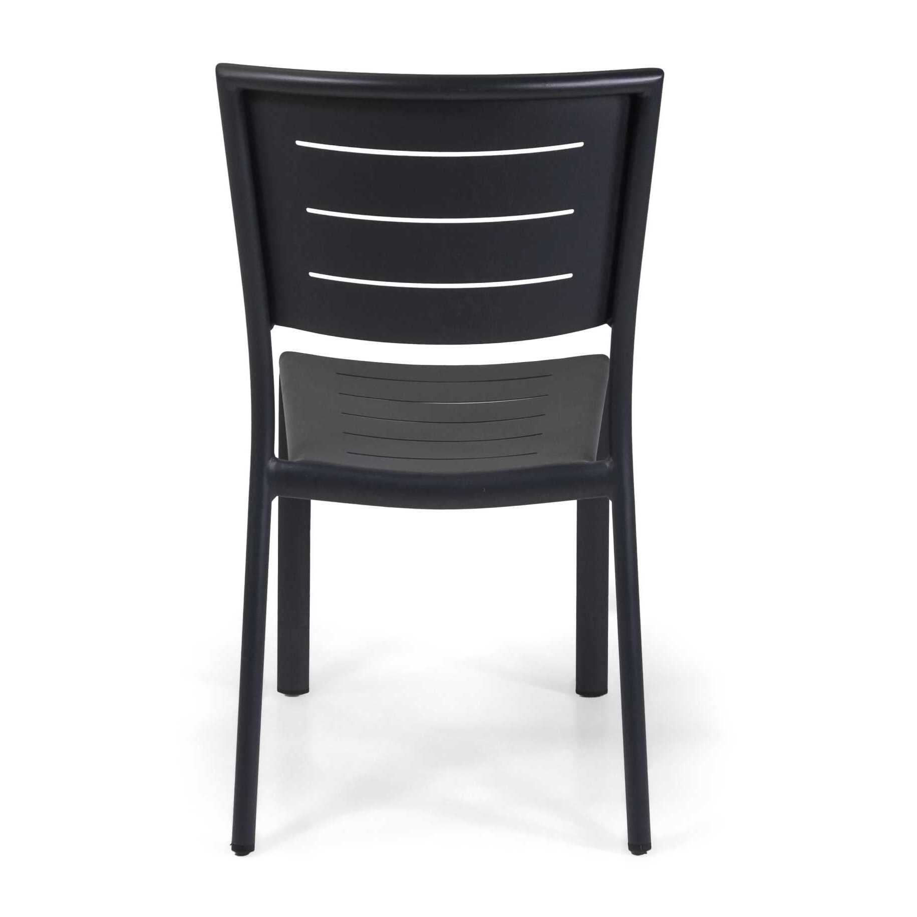 Sedia Vacchetti Delta in alluminio antracite cm45x59,5h85