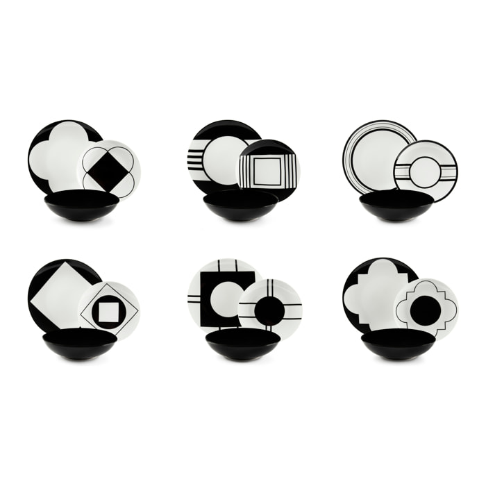 Servizio piatti 18 pezzi Excelsa – Agora', Porcellana Multicolore