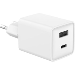 Chargeur ESSENTIELB 32W charge rapide USB-A  / USB-C Blanc