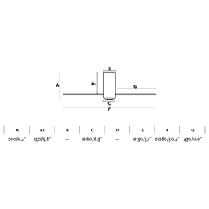 MINI TUBE FAN M Ventilateur noir DC