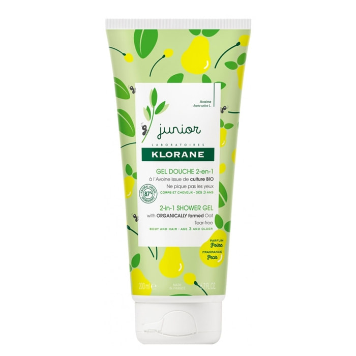 Junior - Avoine  - Gel Douche - Corps et Cheveux Poire - 200 ml