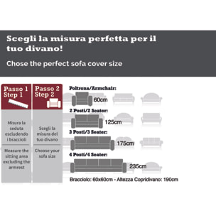 Copridivano Antimacchia Trapuntato Sofa Tortora-Beige