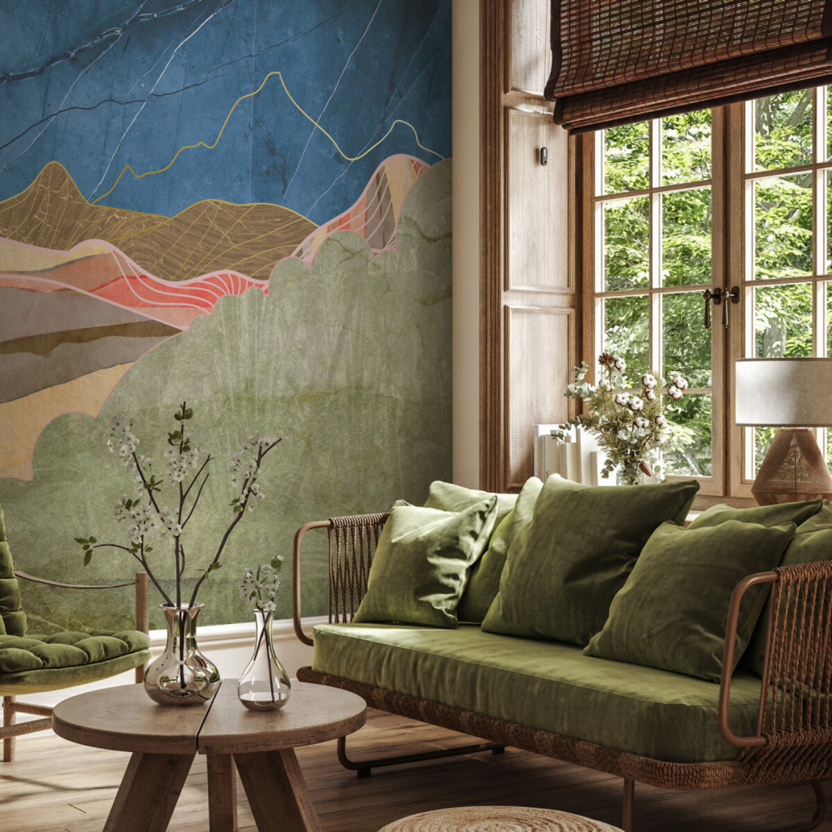 Papier peint panoramique Kaokoland - Transformez votre intérieur avec son ambiance exotique chic ! Cliquez ici !