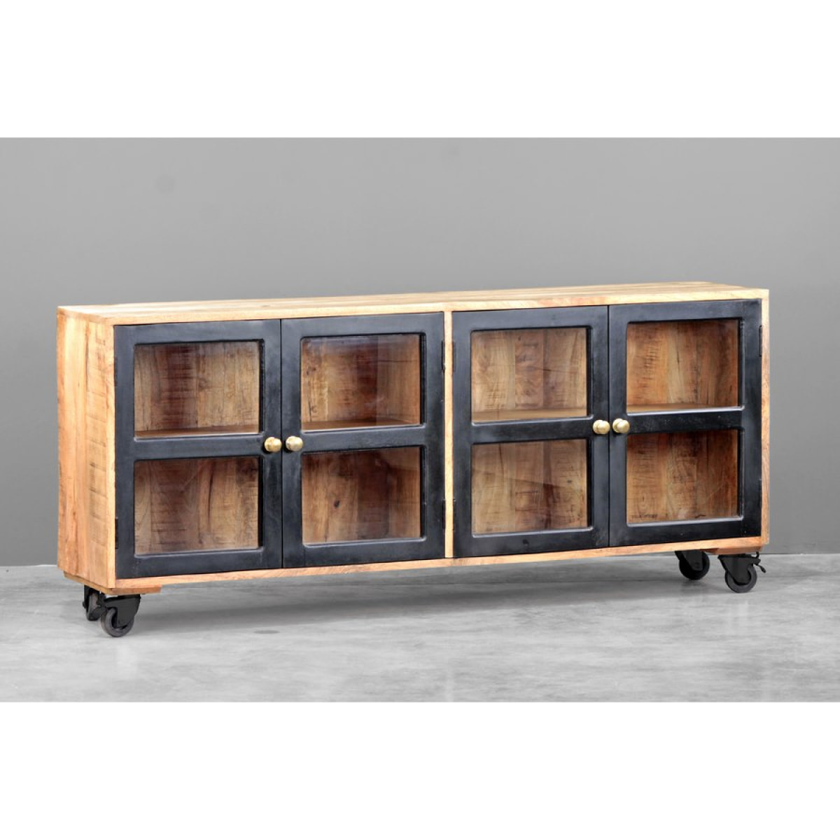 Credenza industrial Manny in legno  di mango