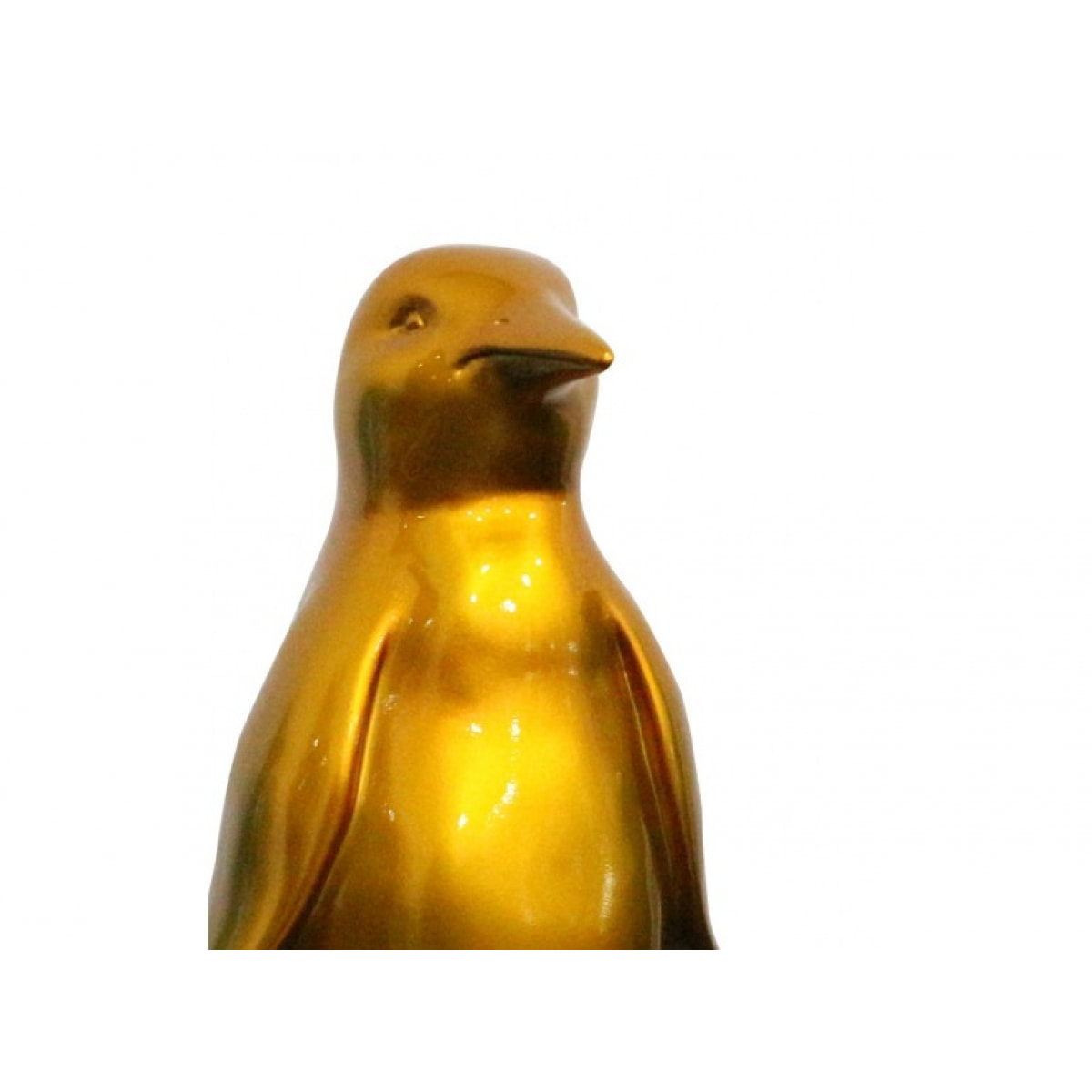 Statuette pingouin doré en résine H30cm - GRÖL