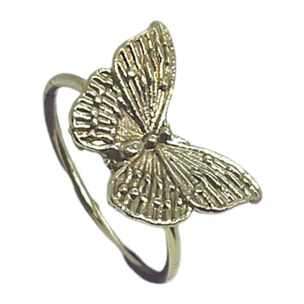 Pack de anillos finos de mariposa plata 10µ y dorado