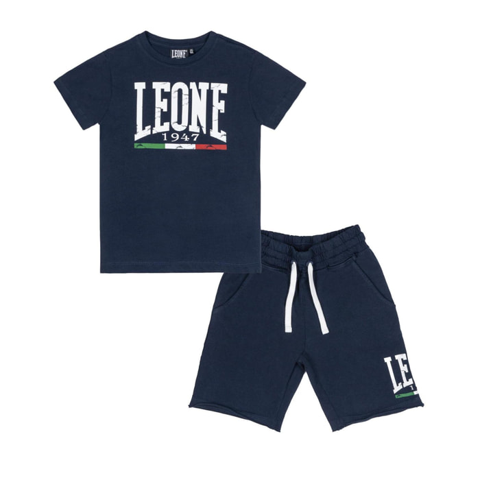 Set da bambino con t-shirt e pantaloncini in cotone Leone Original