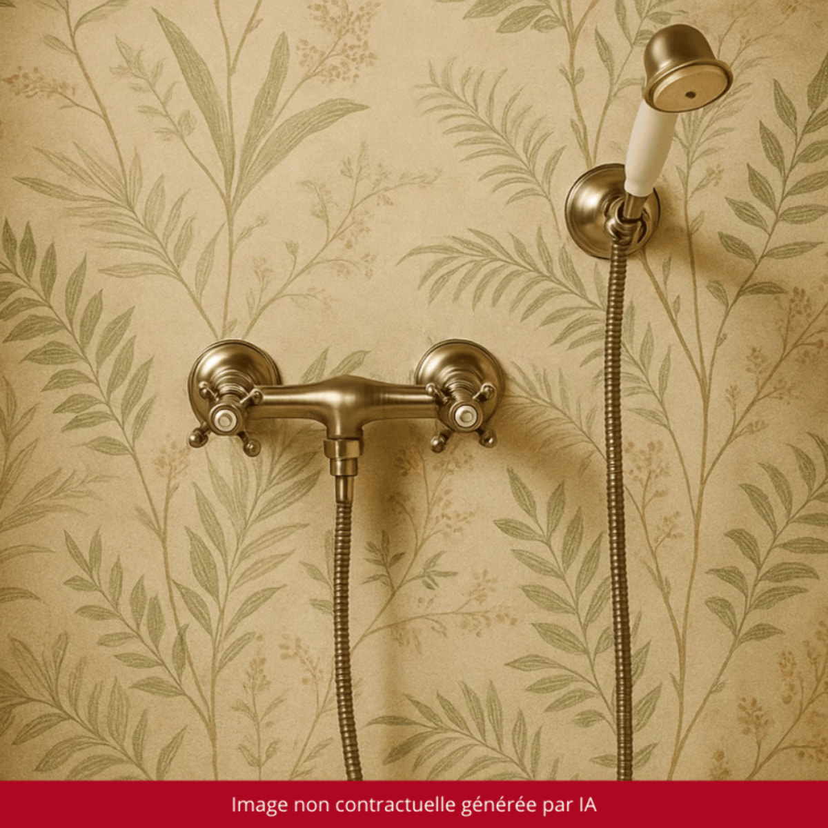 Mélangeur douche + flexible + douchette + support PAINI Tiffany Gris Acier