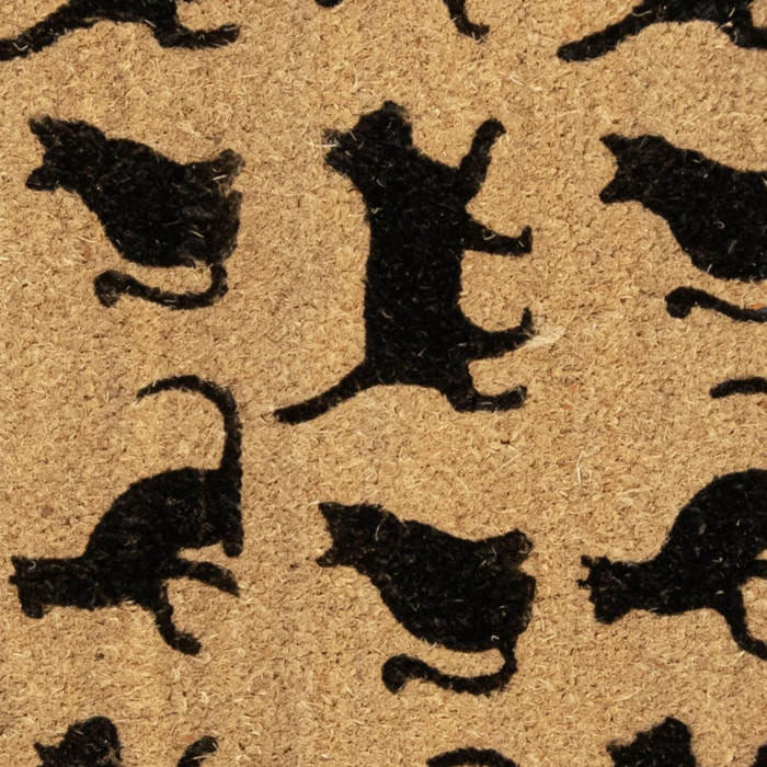 Paillasson motif animaux en relief, fibres naturelles tissées, PARADE