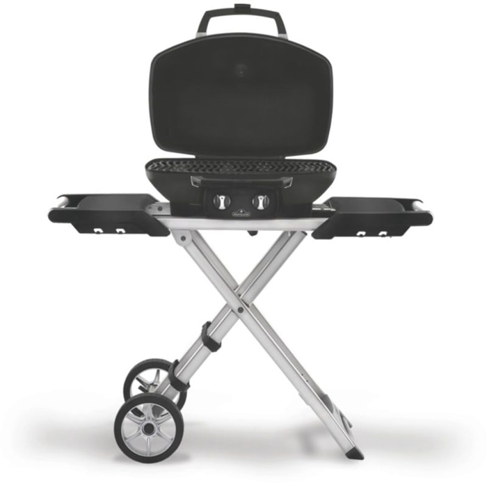 Barbecue gaz NAPOLEON Travel Q Pro noir 2brûleurs sur chariot pliant, 54x37 cm