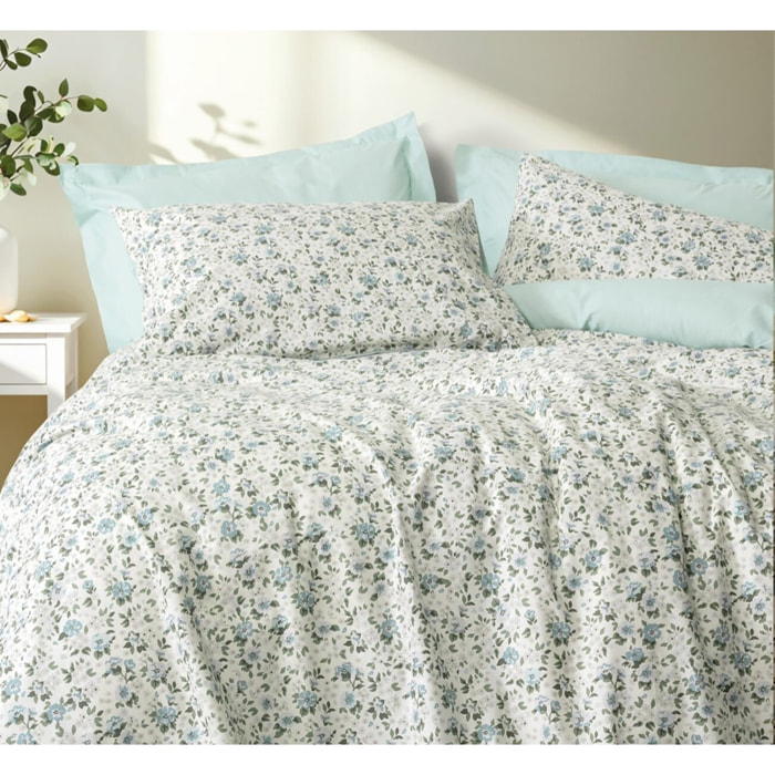 Parure housse de couette et taie(s) d'oreiller coton imprimé