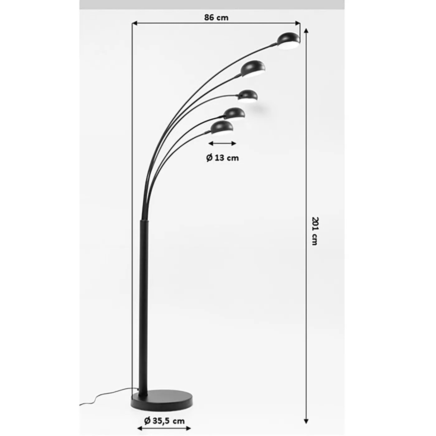 Lampadaire Five Fingers 201cm beige Kare Design