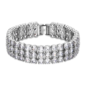 Pulsera con Circonita Brillante acabado plata