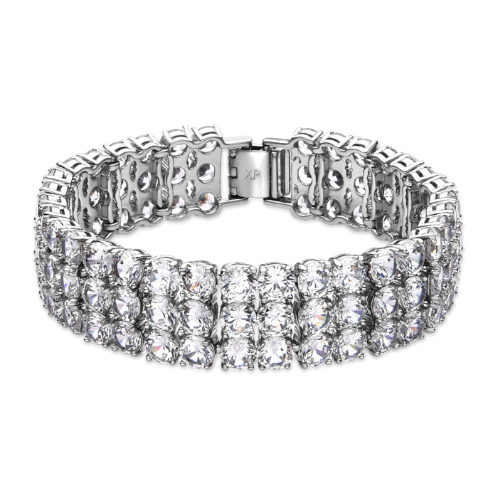 Pulsera con Circonita Brillante acabado plata