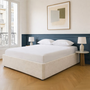 Lit coffre en tissu bouclé - HANDY