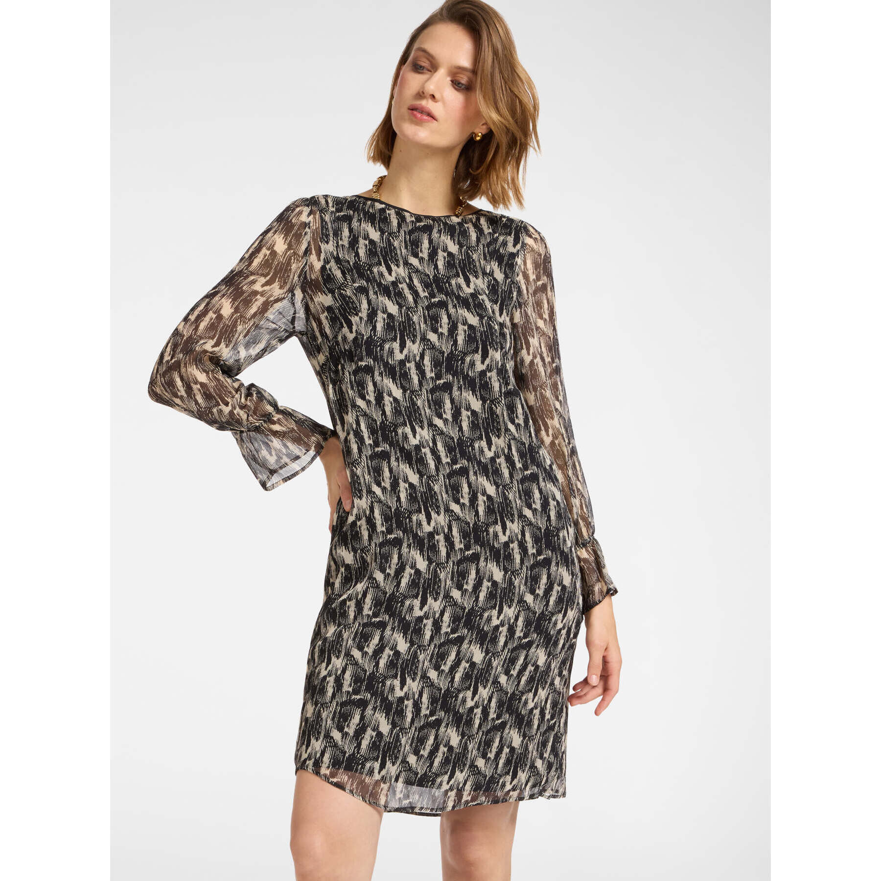 Elena Mirò - Vestido estampado - Negro