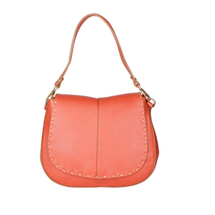 Borsa a spalla da donna Made in Italy - Modello Winona - Vera pelle - 26.0 x 20.0 x 13.0 cm