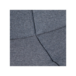 Chaise Capitonnée en tissu bleu jean - JAPAN