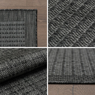 IBIZA - Tapis extérieur moderne Noir