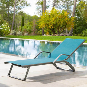 Transat "Bayamo" bleu canard & graphite en aluminium traité époxy