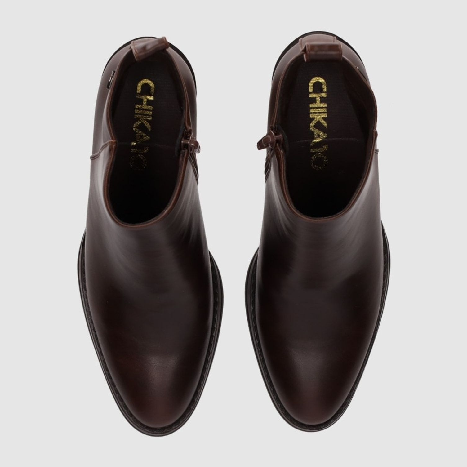 Botines de Piel Sintética - Marron - Tacón: 7 cm