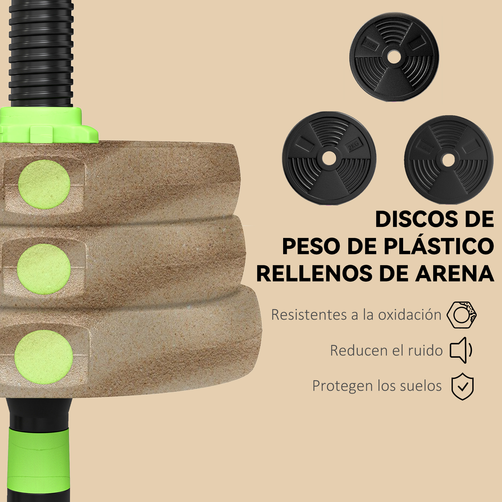 Juego de Mancuernas Ajustables 3 en 1 20kg, Juego de Pesas con Barra de Conexión y Mango Antideslizante, Pesas y Mancuernas para Hombres y Mujeres, Ejercicio de Fitness, Casa Gimnasio